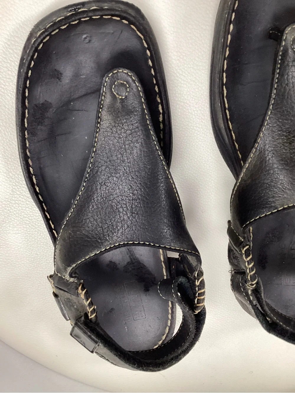 Timberland Smart Comfort Black Leather Sandals Size 8M